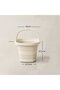 10-liter collapsible water bucket, portable, white for outdoor use - 5