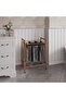 Bamboo laundry basket with three compartments made of wood