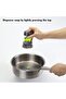 Two-piece dishwashing brush set with soap dispenser, gray - 2
