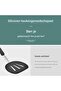 4-piece spatula set, silicone non-stick, suitable for frying eggs, steaks, and tortillas, black. - 3
