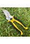 Pruning shears non-slip locking handles yellow. - 4