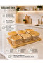 6-Piece Borosilicate Glass Spice Jar Set with Bamboo Tray 350 ml Glass Storage Container Organizer with Lid