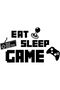 آلة لعبة الحروف الإنجليزية DIY، ملصق حائط بتصميم EAT SLEEP GAME، أسود