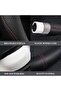 غطاء عجلة قيادة على شكل حرف D، غطاء عجلة قيادة من الجلد الصناعي على شكل حرف D، قابل للتنفس ومضاد للانزلاق - 3