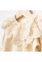 Bloom Collar Detailed Lace Covered 5-Piece Hospital Discharge Set 100% Cotton Newborn Baby Girl - 3