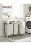 UBLH301G01 - Laundry Hamper, with 3 Removable and Extractable Baskets, Shelf, Metal Frame, 3 - 2