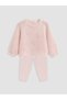 Flower Embroidered Baby Girl Knitwear Set (W6) - 2