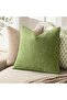 Pack of 2 Soft Textured Throw Decorative Pillow Covers Square Accent Solid Cushion Cover - 4