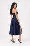 Women's Corset Lace-Up Detailed Slit Midi Dress