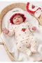 Strawberry Girl Embroidered Newborn Baby Girl 5-Piece Hospital Discharge Bodysuit Set Baby Outfit