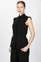 Haki̇m Collar Pleated Vest-Black - 1537100 - 3