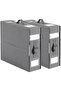 Bed Sheet Organiser, 2 Pack Bedding Storage Box with Handle and Clear Window, Foldable Bedding Organ