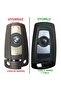Bmw F Series Cas4 Compatible Smart Remote Control Key Case Auto Keychain 3 Keys with Logo Blue - 4