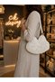 Hand Knitted Bag Women's Shoulder Bag Handmade Knitted Bag Black Beige