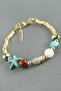 Mixed Turquoise Stone Enamel Bracelet - 4