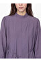 Esvab • Modern & Distinctive Stand Collar Belted Modal Blend Dress - 3
