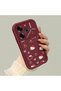 Tecno Pova 6/Pova 6 Pro Compatible Burgundy Color Cute Cat Cherry and Bow Pattern Silicone Case