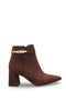Gemma Sia Women's Pointed Toe Heeled Boots 0012659 Brown Suede - 7