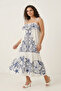 Women's Rope Strap Patterned Dress White - 2