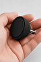 Venus Concave Polymer Button Handle 5 Pcs Matte Black 40 mm Cabinet Drawer Kitchen Wardrobe Furniture Cover - 3