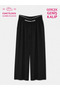 Plus Size Elastic Waist Satin Lycra Pocketed Loose Fit Women's Trousers - 2