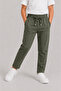 Men's Khaki Children's Casual Sweatpants |   Jogger Cut Comfortable Fit School Trousers with Side and Back Pockets - 4