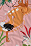 Pink Tropical Big Bird and Leaf Pattern 70X150 Beach Towel - Digital Printed Bath Towel - 2