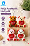 Love Heart Plush Teddy Bear Keychain 10 cm Bag Ornament Gift - 3