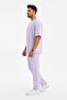 Men's Oversize Two-Thread Short-Sleeved and Elastic-Waisted Sweatpants Set - 2