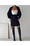 Women's Pleated Skirt Bolero Top and Bottom Knitwear Set Standard Size Sml Compatible - 7