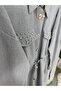 Lace-Up Linen Trouser Suit with Stone-Embellished Cap - 2