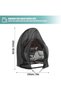 230x200 cm, hanging chair cover, egg waterproof garden durable 210D Oxford cloth, black - 5