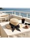 Sun hat - brim approx. 6.5 cm depth 9.5 suitable for head circumference up to 58 women's summer beach vacation protection gardening wide - 2