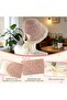 Hat - Girls' Summer Straw Wide-brimmed Sun Lace Design Adjustable and Foldable Children's Beach Pink - 2