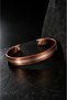 100% Pure Copper Magnetic Bracelet with Silver and Gold Stripe Detail, Adjustable Model for Men and Women; - 4