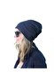 Unisex knit hat royal blue breathable elastic 54cm. - 5