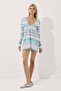 June Knitted Mini Beach Dress Zigzag Metallic Almara - 2