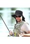 Black outdoor sun hat with detachable face and neck protection - extra-wide brim, breathable, UV suitable for hiking, fishing gardening. - 4