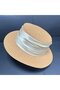 Women's summer straw hat 5cm brim French flat-top. - 2