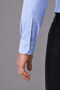 Blue Regular Fit Cotton Pocketless Classic Long Collar Shirt - 4