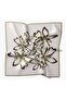 Twill Silk Scarf Bloom Silver - 4