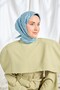 Twill Silk Scarf Geometric Pattern Blue - 3