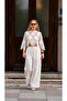 Lace-Up Blouse and Pants Set - 2