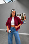 Women's Zippered Casual Comfortable Thick Bomber Jacket Cardigan - 3