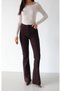 Women's Bordo High Waist Slim Fit Spanish Flare Jeans - 4