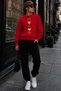 Women's Heart Printed Sweatshirt Track Suit Set 2-Piece Sporty Stylish Combination 2-Piece Shardooned