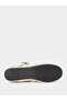 Beige Criss-Cross Straps Buckled Flat Ballerina - 6