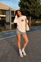 Women's Long Sleeve T-Shirt with Camera Print in White – Stretchy Fabric, Comfortable Fit, Crew Neck - 4