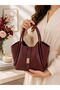 Women's Shoulder Bag – Casual Handbag with Buckle, Zipper, and Double Handle - 2