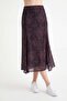 Women's Patterned Asymmetrical Cut Chiffon Skirt - 2